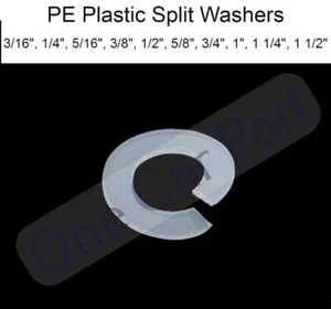 Plastic Split Washers - 3/16, 1/4, 5/16, 3/8, 1/2, 5/8, 3/4, 1, 1 1/4, 1 1/2" - Picture 1 of 2