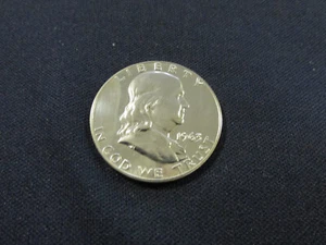 1963 Franklin Half Dollar 90% Silver Proof Coin - Bild 1 von 2