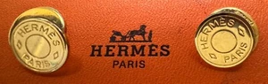 Hermes Paris Serie Manschettenknöpfe Goldplatte mit Box - Bild 1 von 4