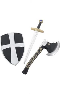 3 Piece Crusader Set, with Shield, Sword - Picture 1 of 3
