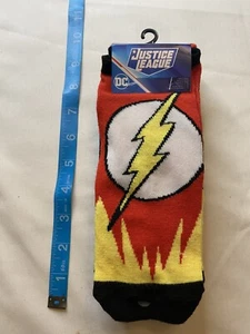 Women 5 JUSTICE LEAGUE PAIR CASUAL SOCKS 4-10 dc comics Superman Batman Fun Fit - Picture 1 of 7