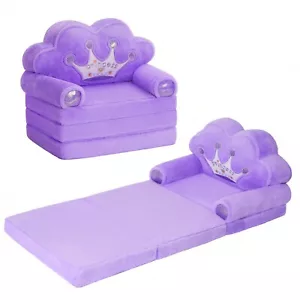 Toddler Chair Comfy,Foldable Princess Kids Couch For Girl,-Lightning Deals - Picture 1 of 20