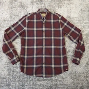 Camisa American Eagle Para Hombre Mediana Marrón Abotonada Cuadros Muy Suave Informal - Imagen 1 de 11