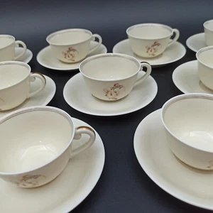 LIMOGES VIGNAUD 9 TASSES A CAFÉ PORCELAINE Mod. RULHMANN par J. LUCE Art Déco  - Bild 1 von 20