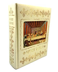 The Holy Bible King James Version 1976 Hologram Last Supper VINTAGE RARE VGC - Picture 1 of 10