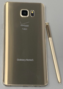 Samsung Galaxy Note 5 SM-N920V 32GB Unlocked Gold Smartphone -GOOD