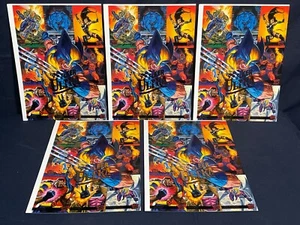 LOTE DE 5 HOJAS PROMOCIONALES FLEER ULTRA X-MEN 1995 SIN CORTAR HEADS-UP MUTANTS 9 TARJETAS - Imagen 1 de 2