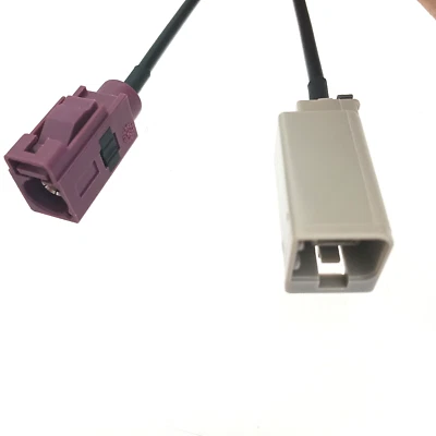 HRS GT5-1PP plug to Fakra D female 6”RG174 cable F Atoto Android Radio - Image 1 of 3