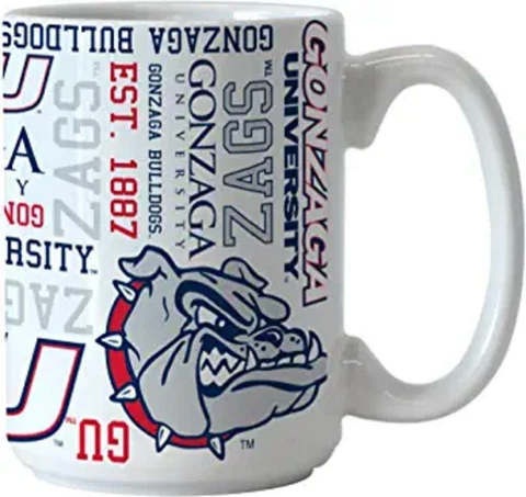 Gonzaga Bulldogs 17oz Spirit Design Coffee Mug [NEW] NCAA Tea Cup Hot Tumbler Cover