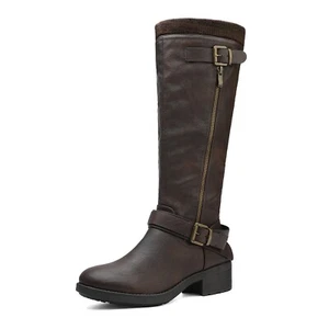 DREAM PAIRS Women's Wide Calf Comfortable Winter Knee High Riding Boots Size 8 - Picture 1 of 4