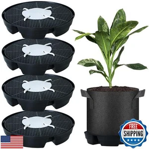 4 Pack Self-Watering Fabric Pot Base for Indoor Plants, Auto Watering Pot Bas - Picture 1 of 5