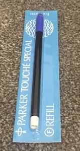 VINTAGE PARKER TOUCHÉ SPECIAL FINE FIBRE TIP REFILL-WORKING ORDER-BLUE INK-NOS. - Foto 1 di 4