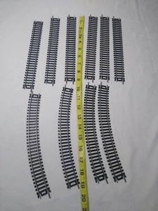 LOT VINTAGE HO LIFE LIKE (4) 18 INCH CURVE, (6) STRAIGHT 9 IN - Picture 1 of 6