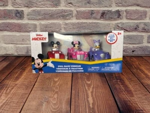 Disney Junior Mickey Pull Back Vehicles - Donald Duck-Pluto-Goofy- 3 Pack - Picture 1 of 5