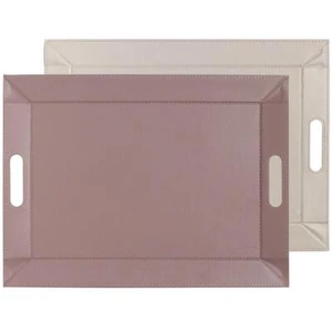 Bandeja reversible juego de espacio bandeja de desayuno rosa viejo/piedra, 55 x 41 grande Duo Freeform - Imagen 1 de 4
