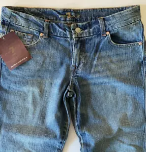 NWT 7 SEVEN FOR ALL MANKIND "A" POCKET JEAN BLUE DENIM Size 30 MEDIUM WASH - Picture 1 of 15