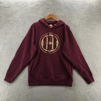 Chaqueta con Capucha Independent Hogwarts School Para Hombres L Burgendy Mezcla de Algodón Pullover Foto 1 de 4