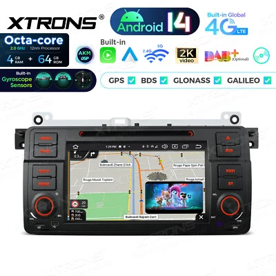 IPS Android 14 8-Core 64G Car Radio DVD GPS Stereo 4G LTE For BMW 3 Series E46 - Image 1 of 4