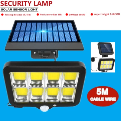 Outdoor Garden Solar LED PIR Motion Sensor Wall Lights COB Garage Security Lamps - Image 1 of 4
