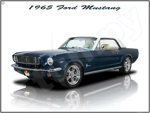1965 Ford Mustang Blechschild 9" x 12" oder 12" x 16" - Bild 1 von 1