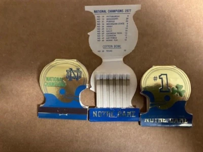 1977 National Champions Notre Dame University Fighting Irish Matches(lot of 3) - Image 1 of 2