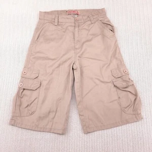 Chams Cargo Shorts Boys 14 Beige Khaki Flat Front Flap Pockets Baggy Skater - Picture 1 of 8