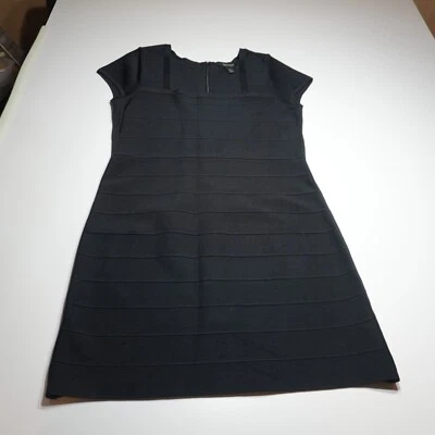 White House Black Market Dress Womens XL Ponte Ribbed Sheath Formal Square Neck - Image 1 of 4