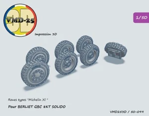 Michelin XL Type French Wheels for Berliet GBC8 KT SOLIDO 1/50 - Picture 1 of 6