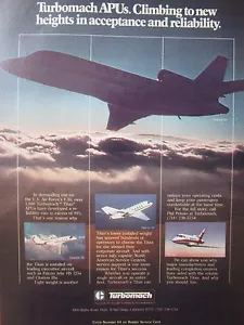 4/1982 PUB TURBOMACH SAN DIEGO FALCON 50 HAWKER HS 125 TITAN APU ORIGINAL AD - Bild 1 von 1