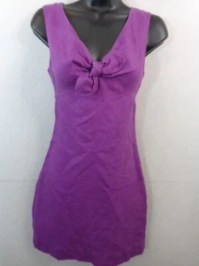 Kate Spade Dress Women's 00 Purple Linen Sleeveless Shift Lined - Picture 1 of 11
