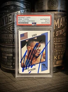 Mike Tyson PSA DNA Authentic Auto 1986 Panini SuperSport USA Rookie Reprint - Picture 1 of 2