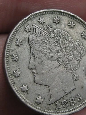 1883 Liberty Head V Nickel- WITH Cents- XF/AU Details - Image 1 of 4