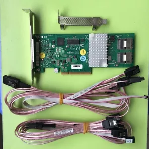 Fujitsu 9211-8i D2607 SAS/SATA RAID controller+SFF-8087 to (4) 7-Pin SATA cables - Picture 1 of 3