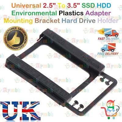 2.5 To 3.5 inch SSD HDD Dock Mounting Adapter Bracket Hard Drive Holder PC -EU- - Image 1 of 4