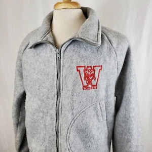 Wisconsin Badgers Vintage Malden Polar Fleece Jacket Adult Large Embroidered USA - Picture 1 of 9