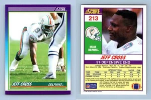 Jeff Cross 1994 Score Miami Dolphins LP x1 - NFL Football Trading Card - Picture 1 of 1