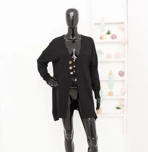 ELISA CAVALETTI Daniela Dallavalle Cardigan Wool Cashmere Asymmetric Sweater L - Picture 1 of 9