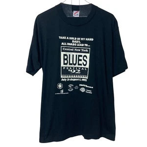 Vintage Central New York Blues Festival 92 T-Shirt XL schwarz Einzelnaht - Bild 1 von 7