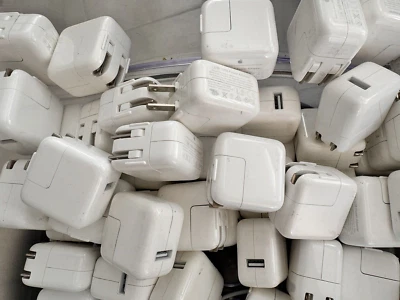 Lote 10 adaptadores de alimentación cargadores de pared USB individuales OEM Apple 12W Foto 1 de 4