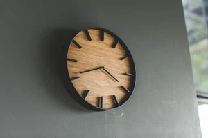 Yamazaki Modern Walnut Wall Clock - Picture 1 of 2