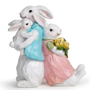 Easter Bunny Decoration White Home Decor for Holiday & Family Celebration - Picture 1 of 6