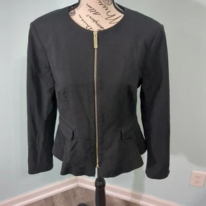 Giacca Ted Baker nera con etichetta Zameli Peplum blazer Londra 4 - Foto 1 di 7