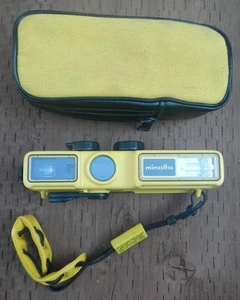 Vintage 1980er Minolta Weathermatic 110 wasserdichte Unterwasserkamera mit Tasche - Bild 1 von 5