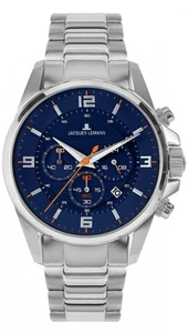 Jacques Lemans Liverpool chronograph steel watch 1-2118F - Picture 1 of 1