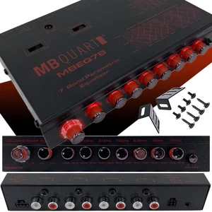 MBEQ7B Equalizzatore grafico audio auto preamplificatore 7 bande 9 volt 1/2 DIN con frontale... - Foto 1 di 7