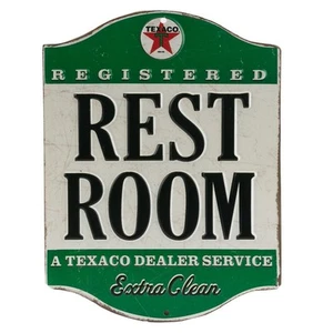 Texaco Toilette geprägtes Blechschild - Vintage Texaco Toilettenschild für Badezimmer... - Bild 1 von 7