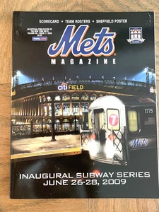 NY METS PROGRAM INAUGURAL SUBWAY SERIES 009 CITI FIELD NY YANKEES MLB BASEBALL - Picture 1 of 3