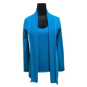 Neiman Marcus Cashmere Collection Tank Top Cardigan Set, Women's M - Picture 1 of 6