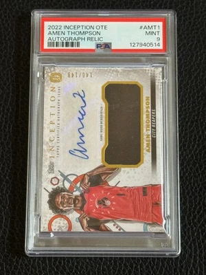 2022 Inception OTE Amen Thompson #AMT1 Auto Relic /149 PSA 9 - Image 1 of 2