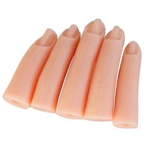 5 Piezas Silicona Dedos Falsos Uñas Práctica Entrenamiento Mano para Uñas - Imagen 1 de 12